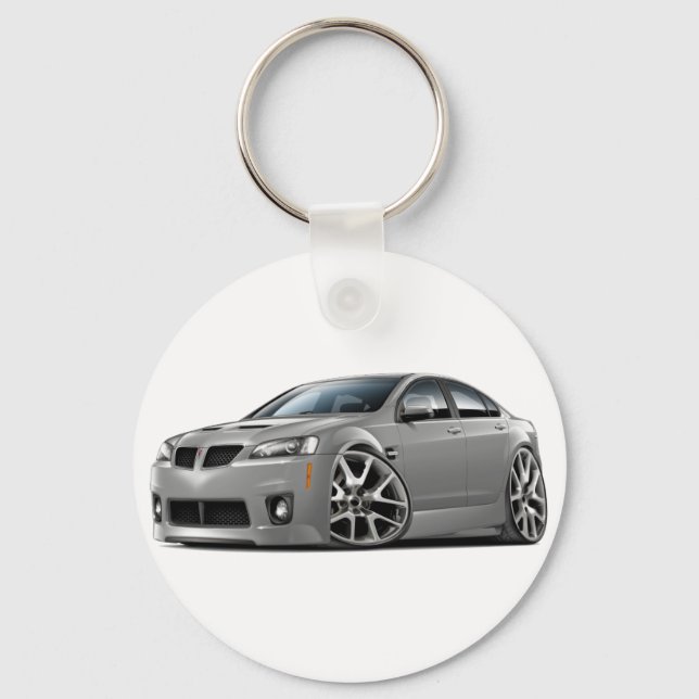 Pontiac G8 GXP Silver Car Schlüsselanhänger (Vorderseite)