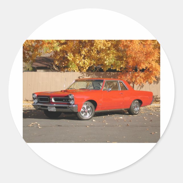 Pontiac GTO Runder Aufkleber (Vorderseite)