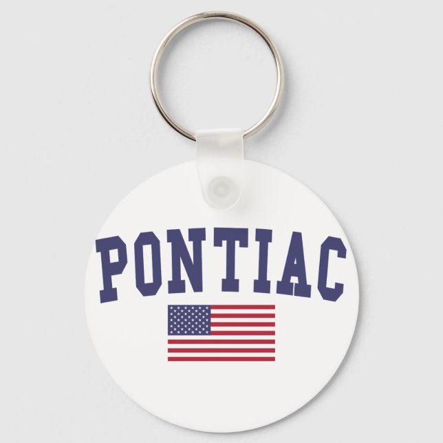 Pontiac US Flag Schlüsselanhänger (Vorderseite)