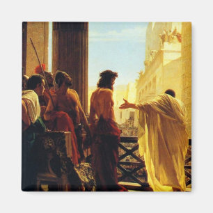 Pontius Pilatus, der einen scourged Jesus Jeru Magnet