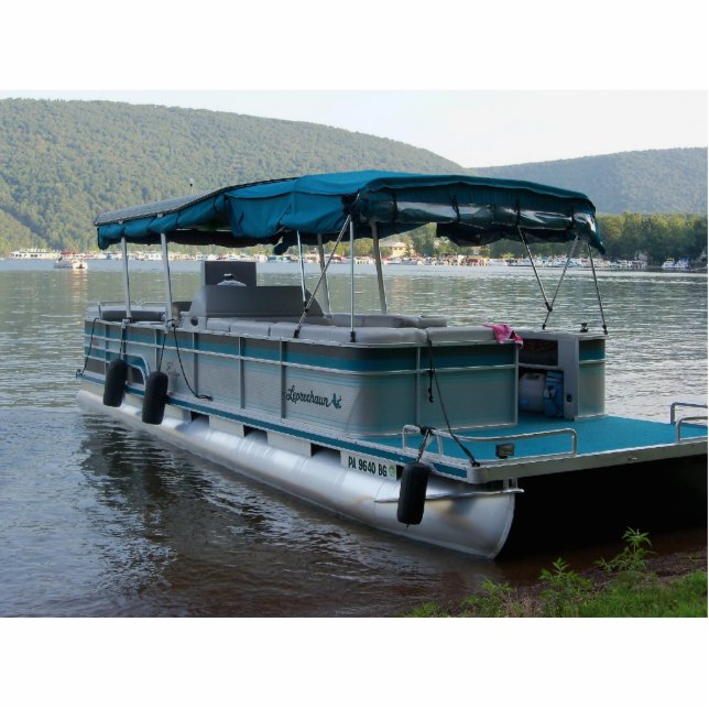 Ponton-Boot Fotoskulptur Ornament (Vorne)