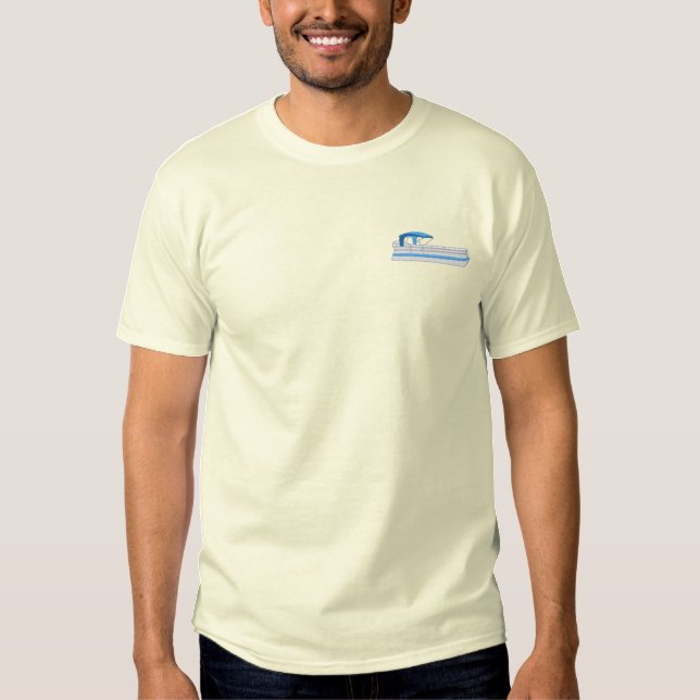 Pontoon Besticktes T-Shirt (Vorderseite)