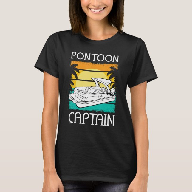 Pontoon Boat Captain Motorboating Pontooning Boati T-Shirt (Vorderseite)