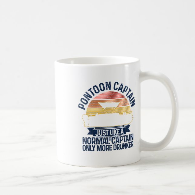Pontoon Boat Funny Gift Kaffeetasse (Rechts)