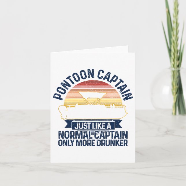 Pontoon Boat Funny Gift Karte (Vorderseite)
