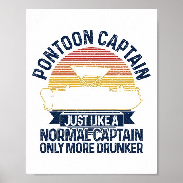Pontoon Boat Funny Gift Poster (Vorne)