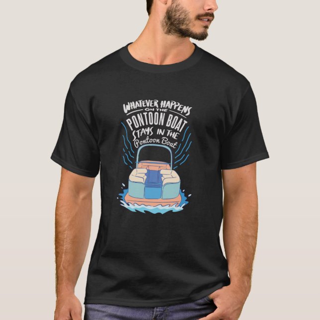 Pontoon Boat - Geschenk T-Shirt (Vorderseite)
