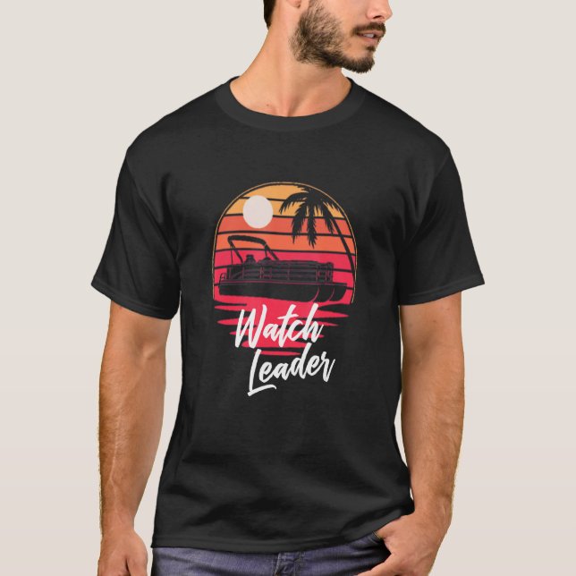 Pontoon Boat Matching Ship Ranks Pontoon Crew Watc T-Shirt (Vorderseite)