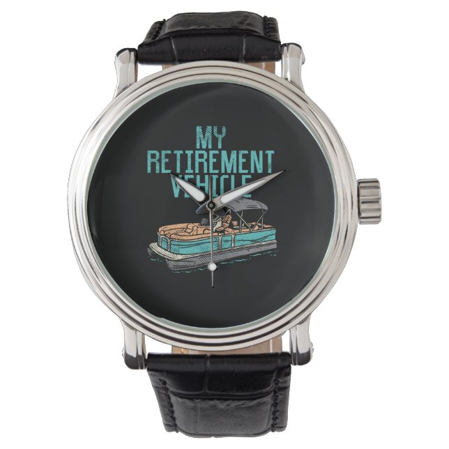 Pontoon Boat - Mein Ruhestand Armbanduhr (Vorderseite)