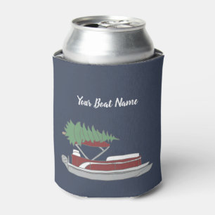 Pontoon Boat mit Weihnachtsbaum oben Dosenkühler