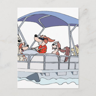 Pontoon Boat Postkarte