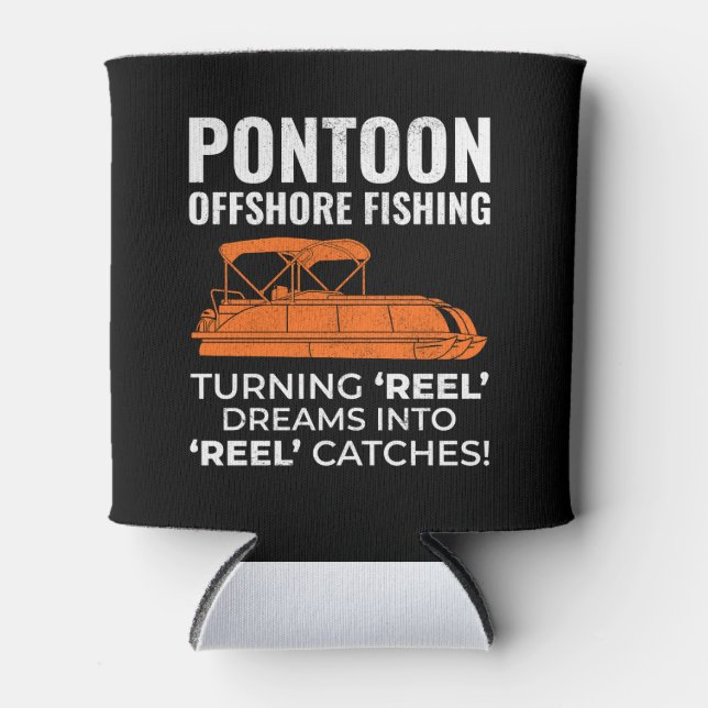 Pontoon Boot Kapitän Boating Pontooning Fischen Dosenkühler (Vorderseite)