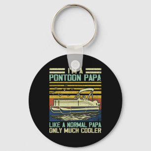 Pontoon-Boot-Kapitän Dad Papa Gag Pontooning Boati Schlüsselanhänger