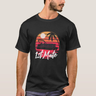 Pontoon Boot Matching Schiff Rank Familie Pontoon  T-Shirt