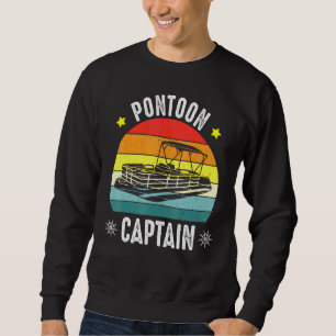Pontoon Captain Boating Boot Captain Outfit Sweatshirt