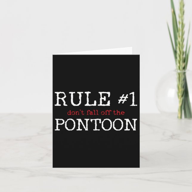 Pontoon Captain Boating Gift Karte (Vorderseite)