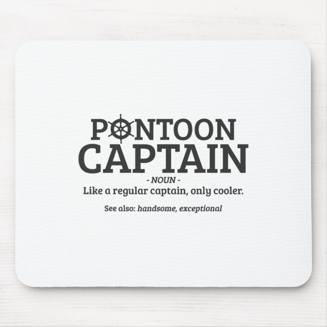 Pontoon Captain Definition Funny Pontoon Boot Mousepad (Vorne)