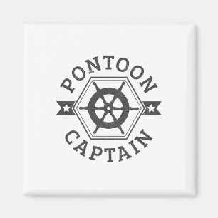 Pontoon Captain - Pontooning Boat Nautical Magnet
