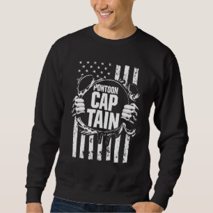Pontoon Captain Sailing Sailboat Sailor 6 Sweatshirt