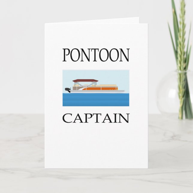 Pontoon Captain T - Shirt Karte (Vorderseite)