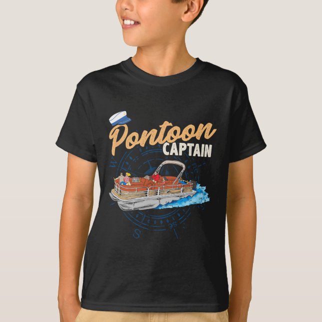 Pontoon Captain Tee Shirt Funny Pontoon Boating  (Vorderseite)