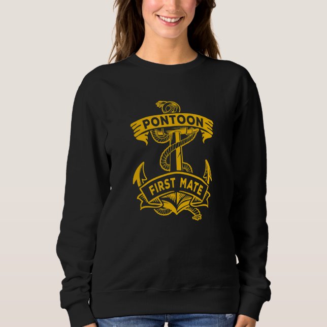Pontoon First Mate Boat Anchor Sweatshirt (Vorderseite)