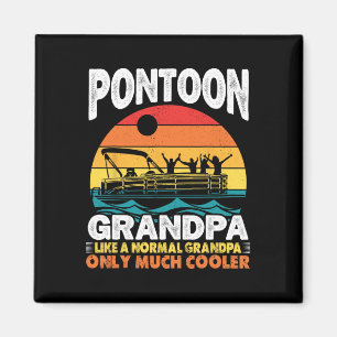 Pontoon Grandpa Kapitän Retro Funny BootVater Magnet