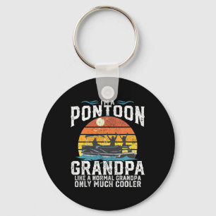 Pontoon Grandpa Kapitän Retro Funny BootVater Schlüsselanhänger