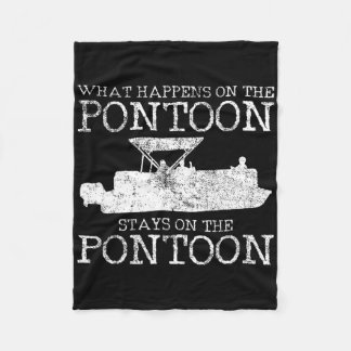 Pontoon-Kapitän Boot Geschenk 1 Fleecedecke