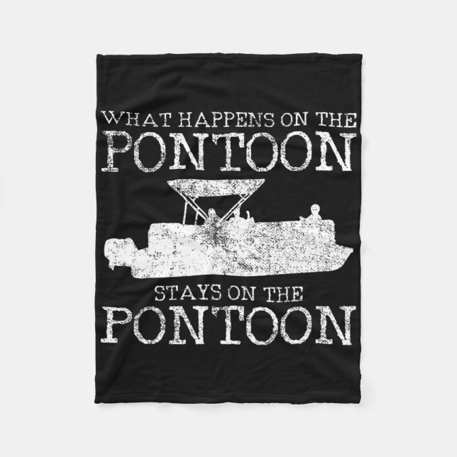 Pontoon-Kapitän Boot Geschenk 1  Fleecedecke (Vorderseite)