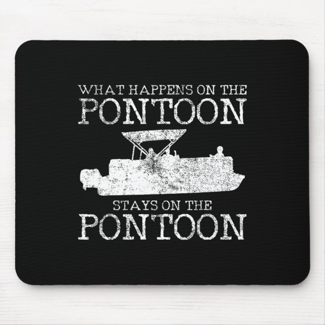 Pontoon-Kapitän Boot Geschenk 1  Mousepad (Vorne)