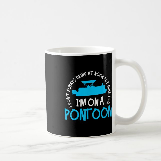 Pontoon Kapitän Bootfahren See Geschenk Kaffeetasse (Rechts)