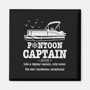 Pontoon-Kapitän Definition Bootsleben Lustig Bootf Magnet