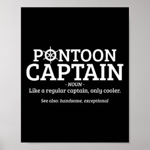 Pontoon Kapitän Definition Lustig Pontoon Boot Boo Poster