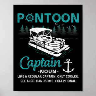 Pontoon Kapitän Definition Lustig Pontoon Boot Boo Poster