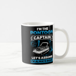 Pontoon Kapitän immer richtig Pontooning Boot Boat Kaffeetasse