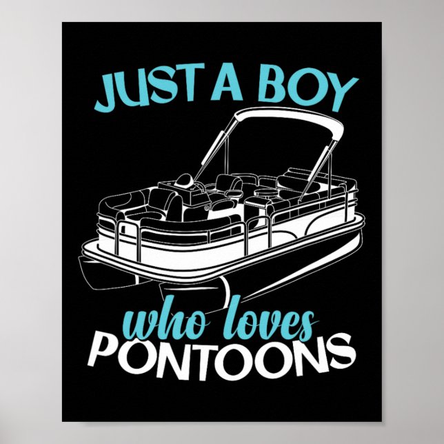 Pontoon Pontooning Bootkids Poster (Vorne)