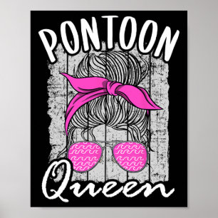 Pontoon Queen Lake Life Matching Family Vacation B Poster
