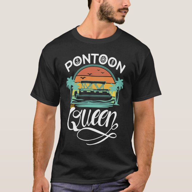 Pontoon Queen  Pontoon Boat Accessories T-Shirt (Vorderseite)