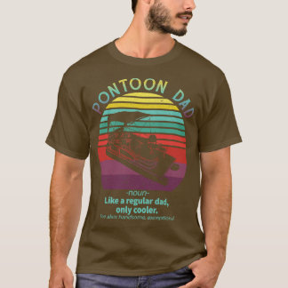 Pontoon Vater Boat Captain Funny Vathers Day Bootf T-Shirt