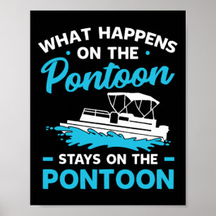 Pontoonboot-Geschenke Kapitän Bootsfahrt Party Lie Poster