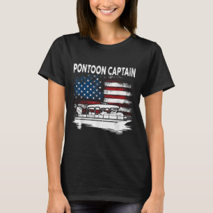Pontoonboot-Kapitän 4. Juli Pontoonboot T-Shirt