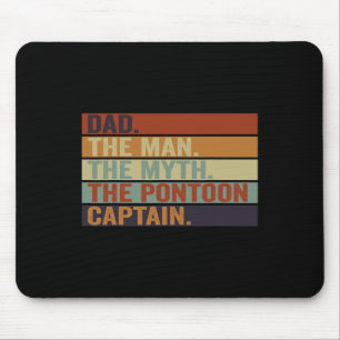 Pontoonboot Kapitän Papa Lustig Segeln Und Bootfah Mousepad