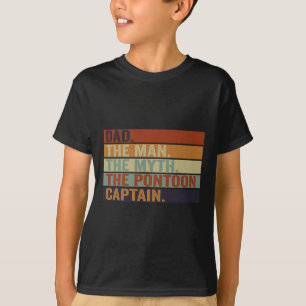 Pontoonboot Kapitän Papa Lustig Segeln Und Bootfah T-Shirt