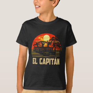 Pontoonboot-Kapitän See Bootfahren El Capitan  T-Shirt