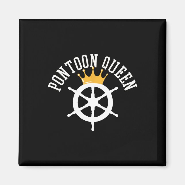 Pontoonboot-Schiffskapitän Geschenk Magnet (Vorne)