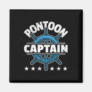 Pontoonboot-Skipper I Pontoonboot-Kapitän Magnet