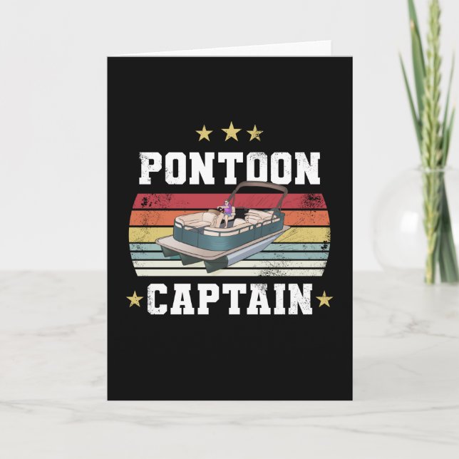Pontooning-Geschenk für den Pontoon Captain Karte (Vorderseite)