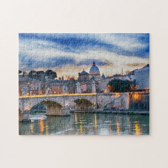 Ponts célèbres sur le Tibre Rome. Jigsaw Puzzle (Horizontal)