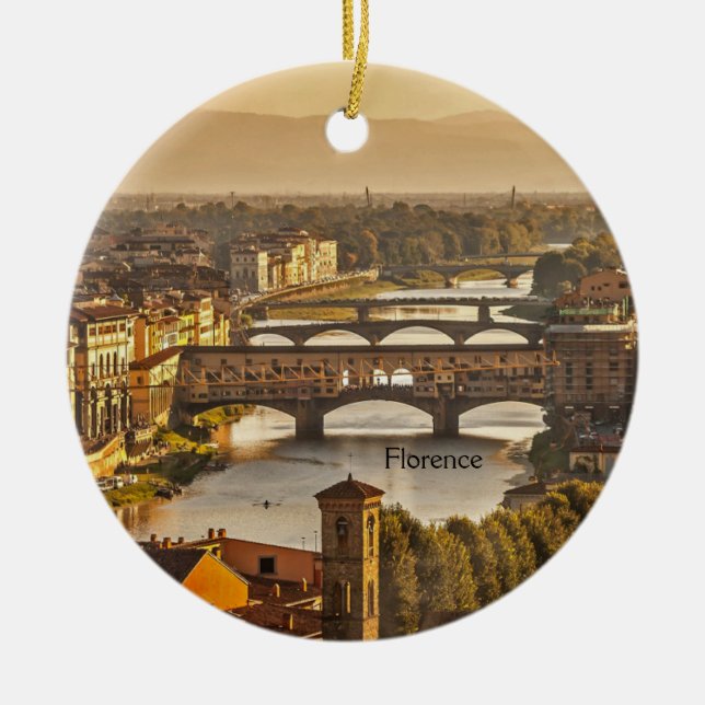 Ponts de Florence, Italie Ornement en céramique (Devant)